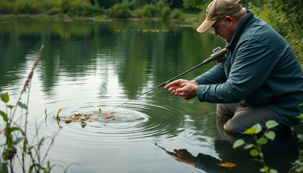 Техника ловли карася на карасянке - иллюстрация