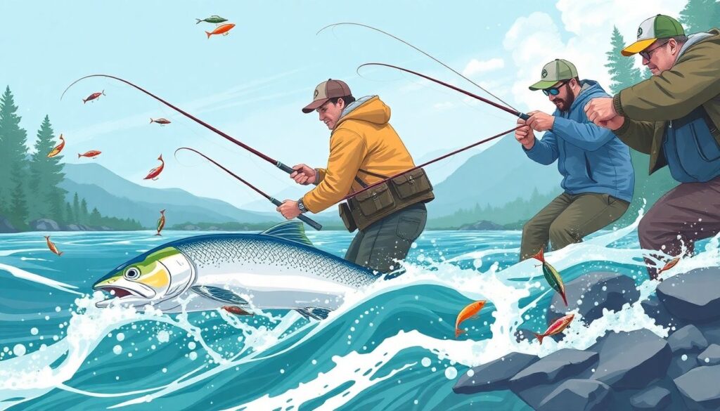 Нюансы выбора приманки для лосося в реках - иллюстрация