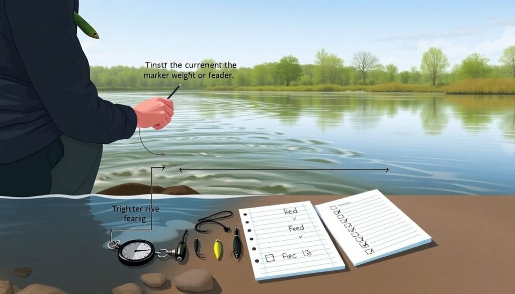 Правильная настройка фидерной оснастки под водоем - иллюстрация