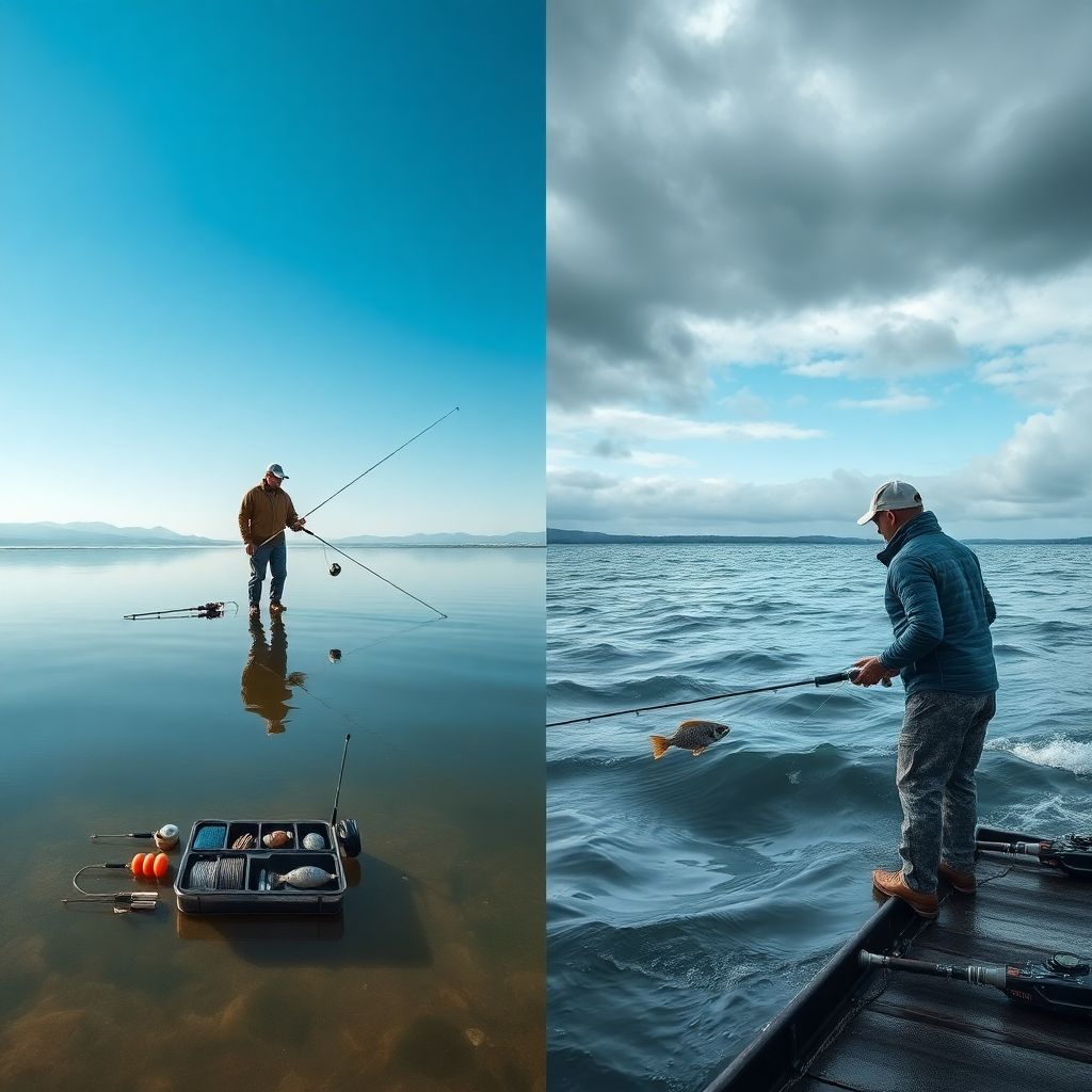Корректировка снастей под условия штиля и ветра для успешной рыбалки
