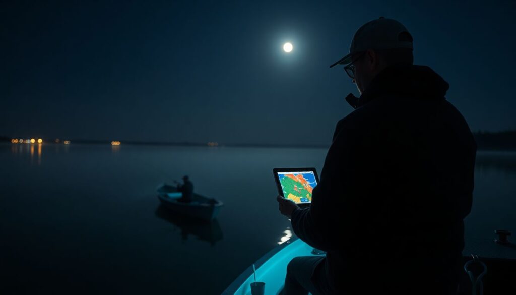 Лучшие места для ночной рыбалки на реке - иллюстрация