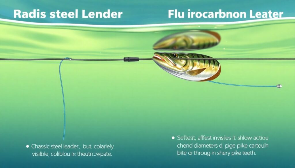 Поводки для ловли щуки: выбор материала и длины - иллюстрация
