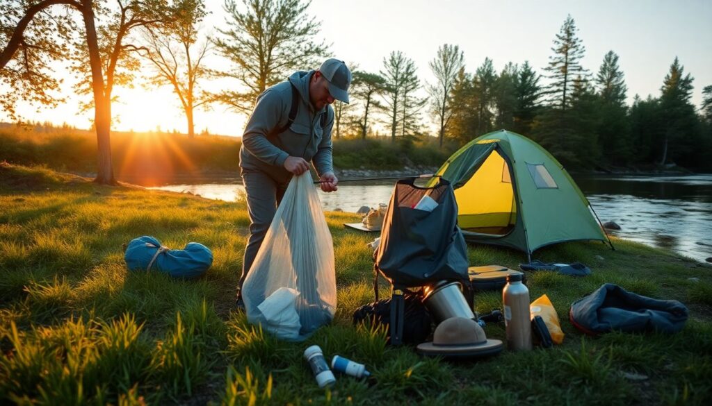 Советы по охране природы во время рыбалки - иллюстрация