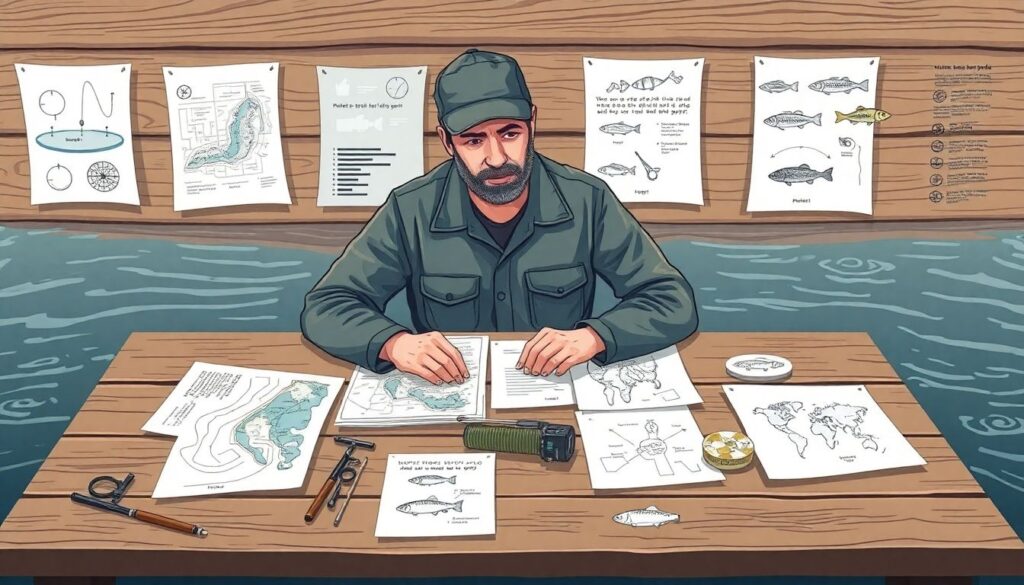 Советы по охране природы во время рыбалки - иллюстрация