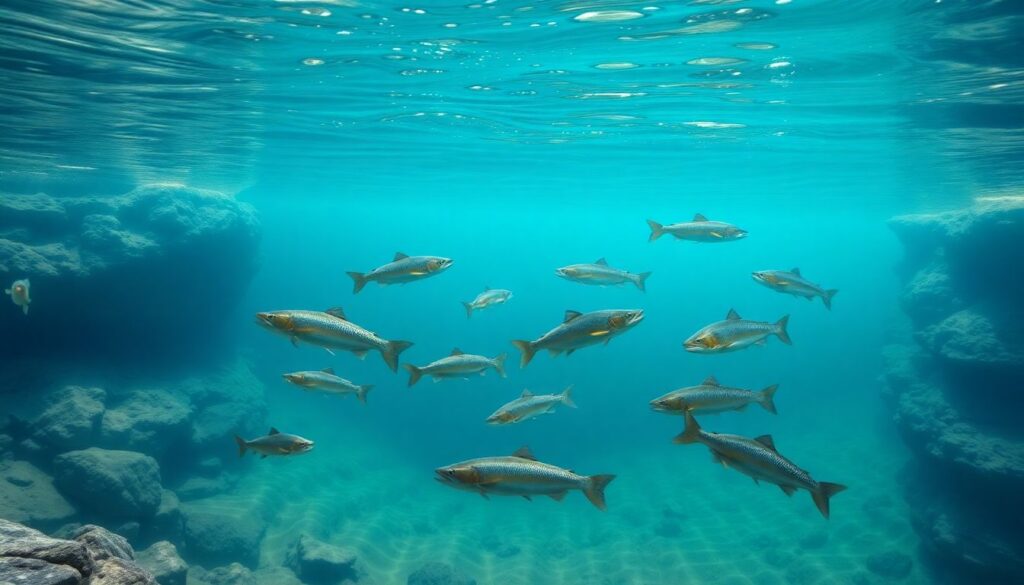 Где искать лосося на реках и озерах - иллюстрация