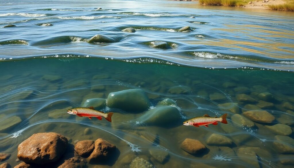Где ловить форель на плато и в полноводной реке - иллюстрация