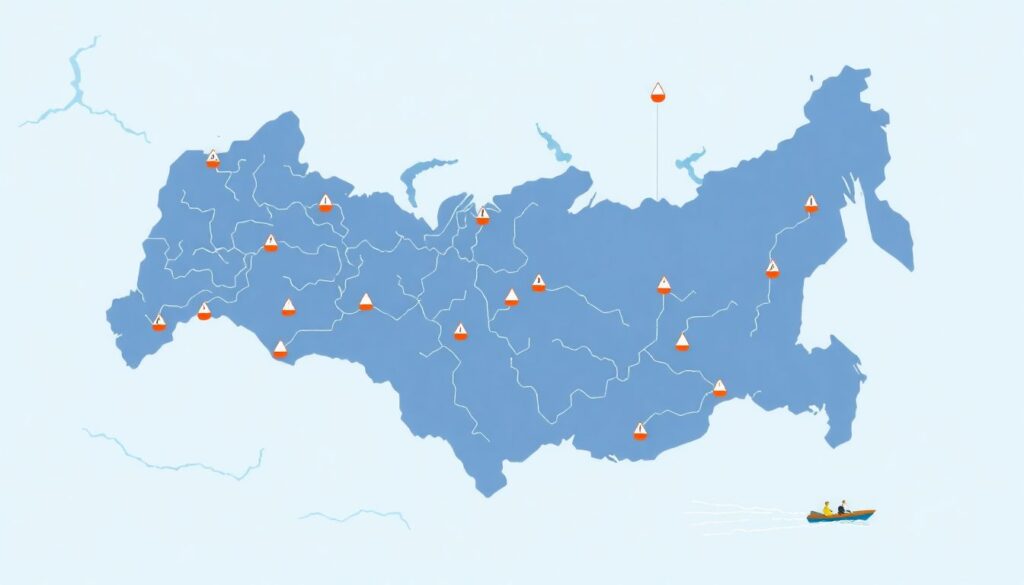 Маркирование участков на реке: как не потеряться по берегу - иллюстрация