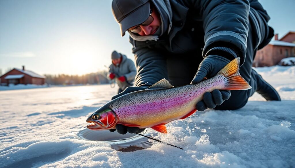 Где ловить форель зимой: тактика и снасти - иллюстрация