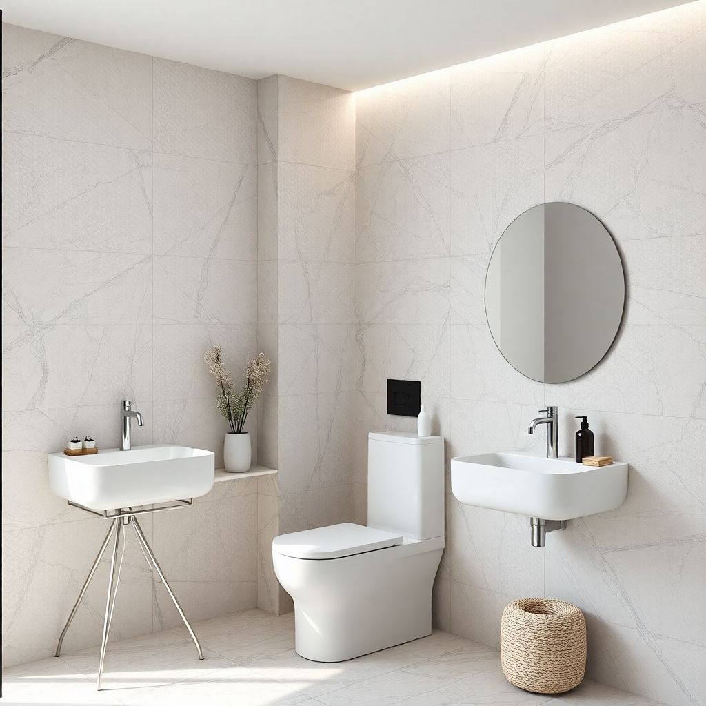 Гибкий мрамор для пола в ванной идеально для стильного интерьера