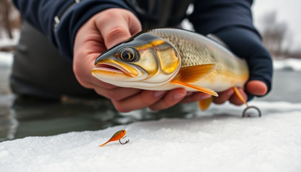 Где ловить голавля зимой: приманки и техники - иллюстрация