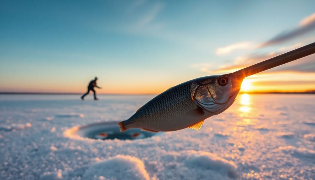 Где ловить окуня на реке зимой: приманки и техники - иллюстрация